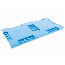 LEGO lapos elem 8x16 2/3 1×4 és 2×4 kivágásokkal (útalap), sötét azúrkék (71772)