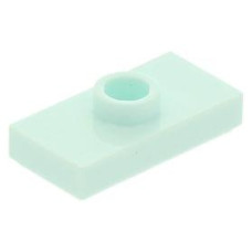 LEGO lapos elem 1 bütyökkel középen 1×2, világos vízzöld (15573)