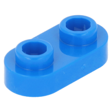 LEGO lapos elem 1x2 lekerekített tetején két lyukas bütyökkel, kék (35480)