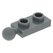 LEGO lapos elem 1x2 oldalán golyóval, sötétszürke (22890) LEGO lapos elem 1x2 oldalán golyóval, sötétszürke (22890)