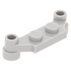 LEGO lapos elem 1×4 eltolt kétszintes, világosszürke (4590)