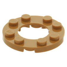LEGO lapos elem 4×4 kerek 2×2-es lyukkal középen, középsötét testszínű (11833)