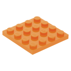 LEGO lapos elem 4x4, narancssárga (3031)