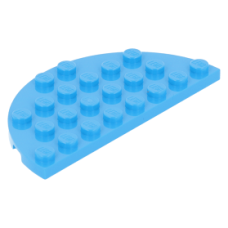 LEGO lapos elem félkör 4x8, sötét azúrkék (22888)