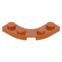 LEGO lapos elem íves sarok 3x3 1/4, sötét narancssárga (68568)