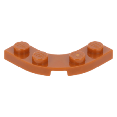 LEGO lapos elem íves sarok 3x3 1/4, sötét narancssárga (68568)