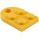 LEGO lapos elem 2x3 íves lyukkal, sárga (3176)