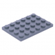 LEGO lapos elem 4x6, homokkék (3032)