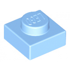 LEGO lapos elem 1x1, világoskék (3024)