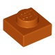 LEGO lapos elem 1x1, sötét narancssárga (3024)