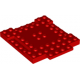 LEGO lapos elem 8x8 középen kiemelkedéssel, oldalán 1×4-es lapos csatlakozóval, piros (15624)