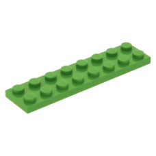 LEGO lapos elem 2x8, világoszöld (3034)