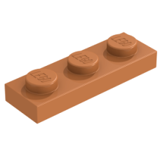 LEGO lapos elem 1x3, sötét narancssárga (3623)