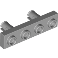 LEGO lapos elem 1×4 alul 2 db pin csatlakozóval, világosszürke (68382)