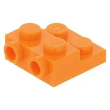 LEGO lapos elem 2x2x2/3 oldalán két bütyökkel, narancssárga (99206)