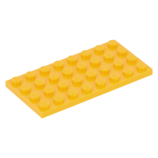 LEGO lapos elem 4x8, világos narancssárga (3035)