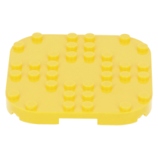 LEGO lapos elem 8×8×2/3 lekerekített sarkokkal és négy talppal, sárga (66790)