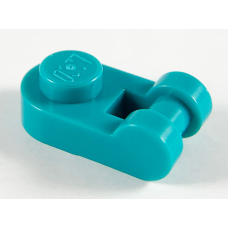 LEGO lapos elem kerek 1x1 fogóval, sötét türkizkék (26047)