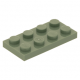 LEGO lapos elem 2x4, homokzöld (3020)