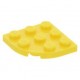 LEGO lapos elem lekerekített sarokkal 3x3, sárga (30357)
