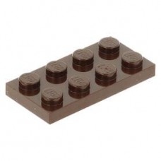 LEGO lapos elem 2x4, sötétbarna (3020)