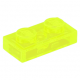 LEGO lapos elem 1x2, átlátszó neon zöld (3023)