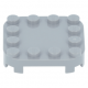 LEGO lapos elem 4×4×2/3 lekerekített sarkokkal és négy talppal, világosszürke (66792)
