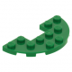 LEGO lapos elem félkör 3x6 1×2-es kivágással, zöld (18646)