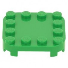 LEGO lapos elem 4×4×2/3 lekerekített sarkokkal és négy talppal, világoszöld (66792)