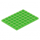 LEGO lapos elem 6x8, világoszöld (3036)