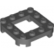 LEGO lapos elem 4×4×2/3 lekerekített sarkokkal és négy talppal középen kivágással, sötétszürke (79387)