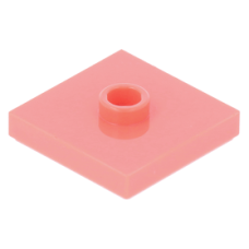 LEGO lapos elem 1 bütyökkel középen 2×2, korall (87580)