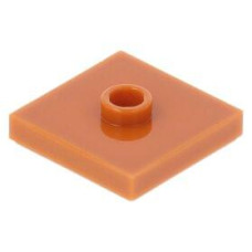LEGO lapos elem 1 bütyökkel középen 2×2, sötét narancssárga (87580)