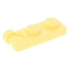 LEGO lapos elem 1×2 egyik végén fogantyúval, világossárga (60478)