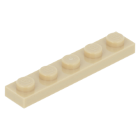 LEGO lapos elem 1x5, sárgásbarna (78329)
