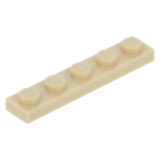 LEGO lapos elem 1x5, sárgásbarna (78329)