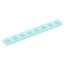 LEGO lapos elem 1x8, világos vízzöld (3460)