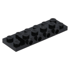 LEGO lapos elem 2x6x2/3 oldalán négy bütyökkel, fekete (87609)