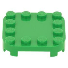 LEGO lapos elem 4×4×2/3 lekerekített sarkokkal és négy talppal, világoszöld (66792)