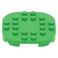 LEGO lapos elem 6×6×2/3 lekerekített sarkokkal és négy talppal, világoszöld (66789)