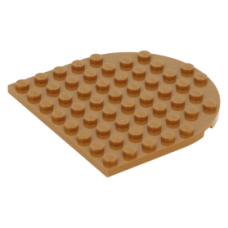 Eredeti, új LEGO lapos elem 8x8 egyik oldalán lekerekített sarkokkal, középsötét testszínű (41948) - nélkülözhetetlen építőelem, alkatrész