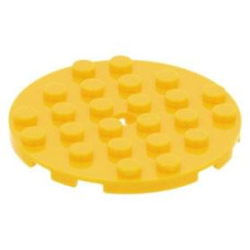 LEGO lapos elem kerek lyukkal középen 6x6, világos narancssárga (11213)