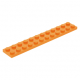 LEGO lapos elem 2x12, narancssárga (2445)