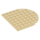 LEGO lapos elem 8x8 egyik oldalán lekerekített sarkokkal, sárgásbarna (41948)