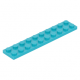 LEGO lapos elem 2x10, sötét türkizkék (3832)