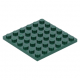 LEGO lapos elem 6x6, sötétzöld (3958)