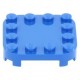 LEGO lapos elem 4×4×2/3 lekerekített sarkokkal és négy talppal, kék (66792)