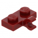 LEGO lapos elem 1x2 fogóval, sötétpiros (11476)