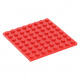 LEGO lapos elem 8x8, piros (41539)