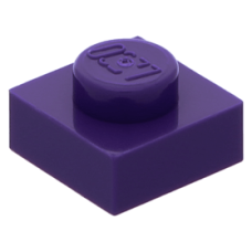 LEGO lapos elem 1x1, sötétlila (3024)